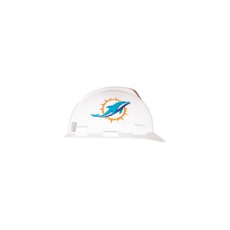 Msa Safety HARDHAT CAP, V-GARD, 1-TOUCH, NFL MIAMI DOLPHINS,  818399